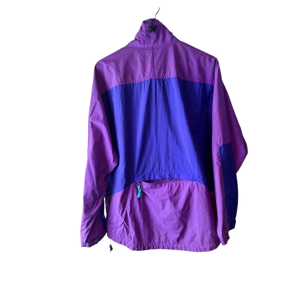 Vintage The North Face Windbreaker Jacket Purple Teal Colorblock Mens Medium